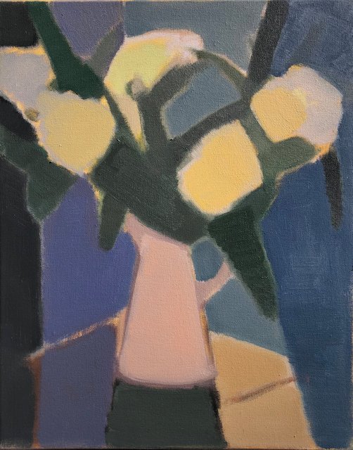 'White roses' 50X40cm oil on canvas 2019