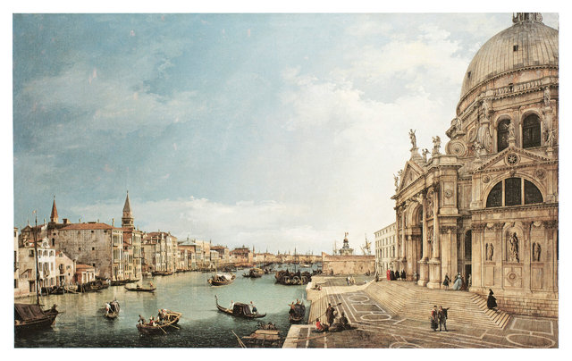 Canaletto, The Grand Canal with Santa Maria della Salute looking East towards the Bacino, c.1744