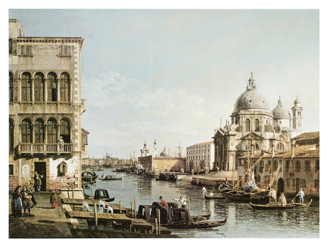 B. Belotto, Einfahrt zum Canal Grande nach Osten, c. 1743