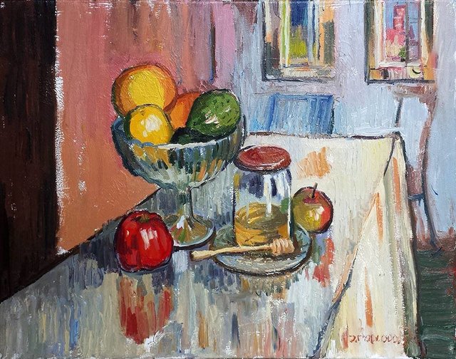 Martwa natura 50x40 olej płótno 2015
