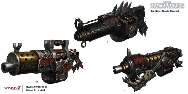 SpaceMarine Game Ork Weapon Concepts
