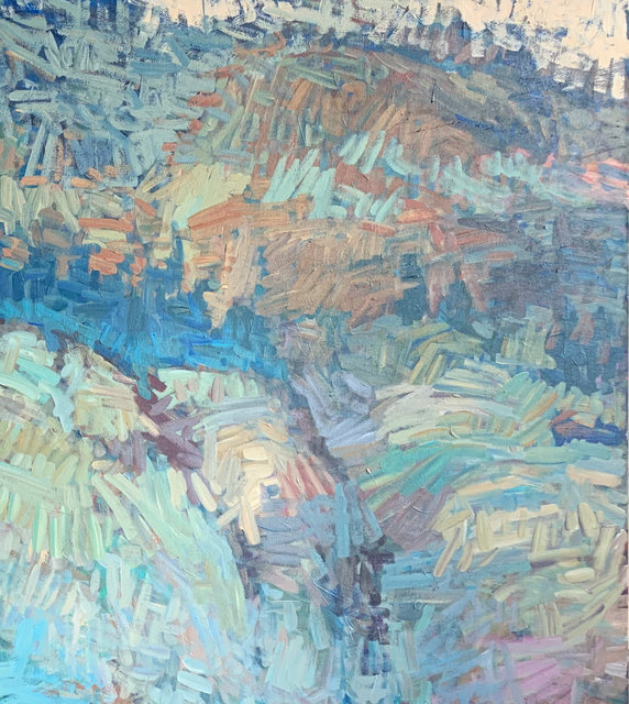 Bluff Along West Maroon Creek #1, Acrylic on Canvas, 48 x 42 in.