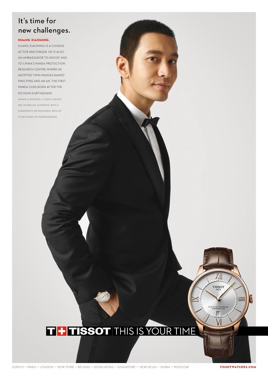 Tissot Campaign Huang Xiaoming By Peggy Sirota