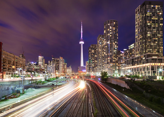CN Tower from the Bathurst Street Bridge