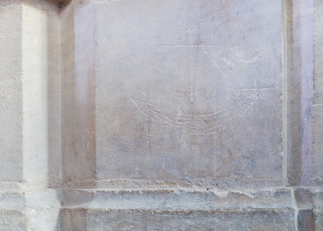 Medieval ship grafitti at St Nicholas Church, Blakeney