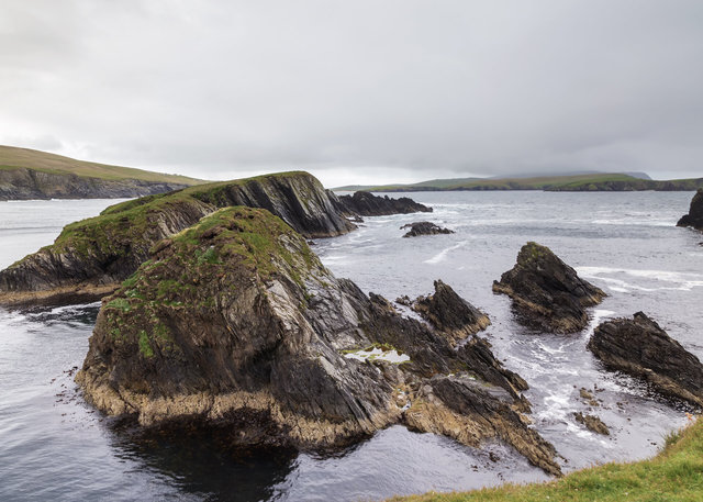 Islets and sea stacks south of St Ninian's Isle
