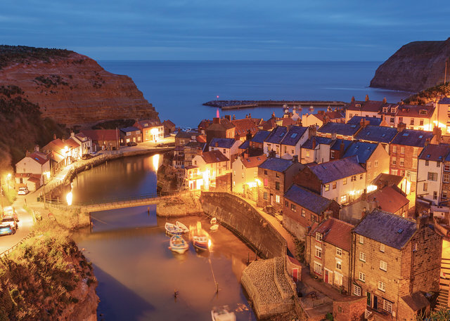 Staithes Harbour from above