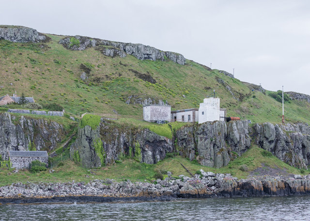 Foghorn block and compressed air tanks, Little Cumbrae