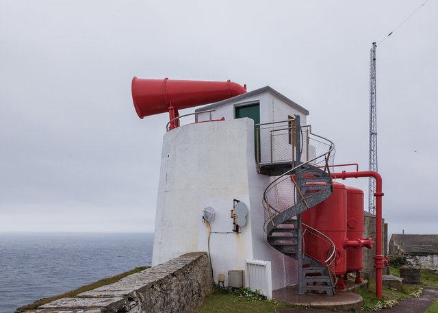 Foghorn at Sumburgh Head Lighthouse