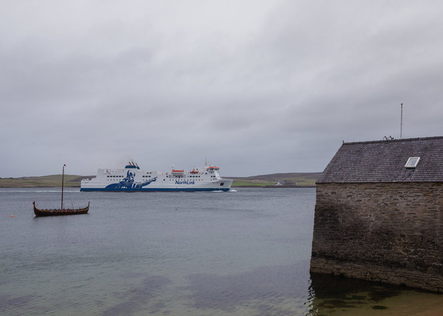 The vehicle and passenger ferry MV Hjaltland and The Lodberry