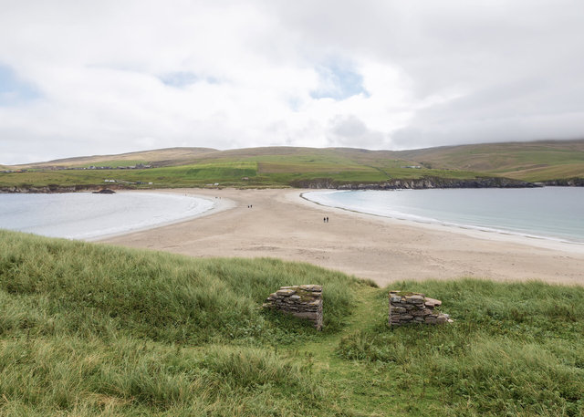 Tombolo between Mainland and St Ninian's Isle