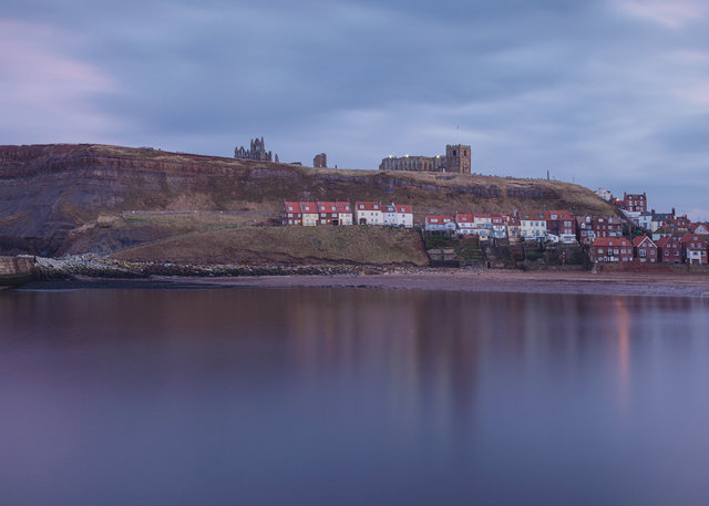 East Cliff with Whitby Abbey and St Mary's Church