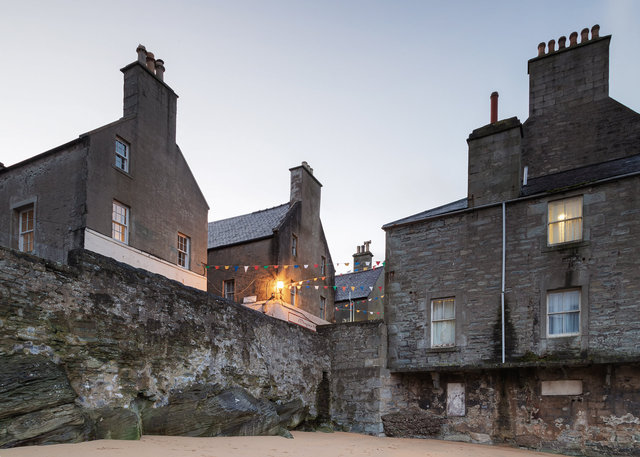 Commercial Street buildings from Bain's Beach