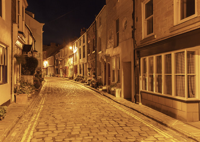 Night in Staithes High Street