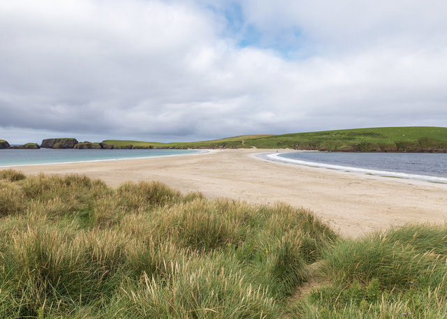 Tombolo between Mainland and St Ninian's Isle