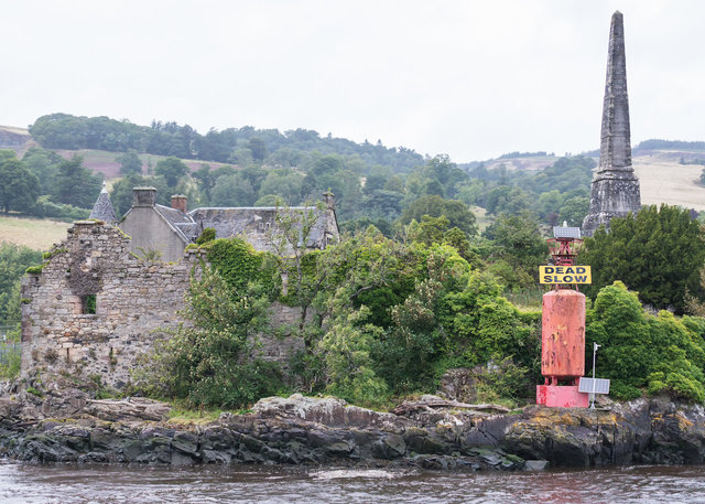 Dunglass Castle and the Henry Bell Monument