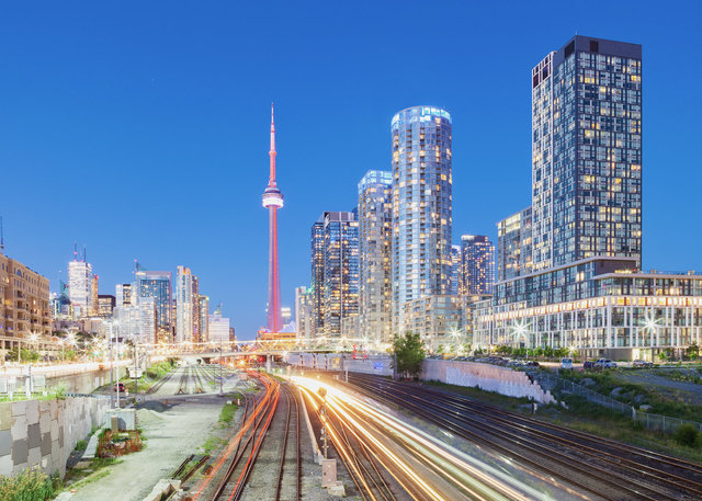 CN Tower from the Bathurst Street Bridge