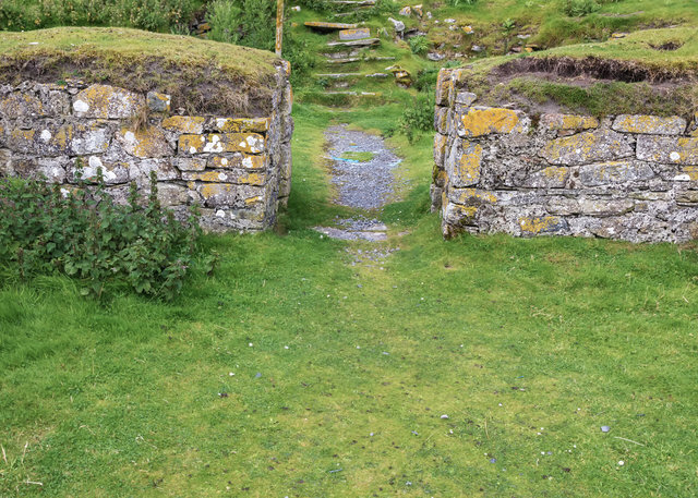The ruins of a 12th-century chapel, St. Ninian’s Isle