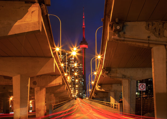 Gardiner Expressway and CN Tower