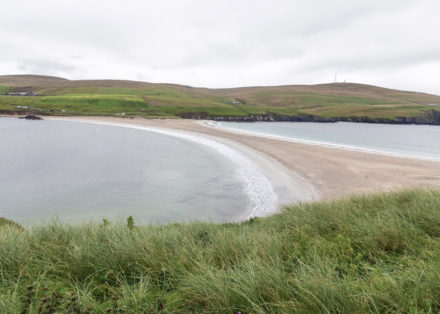 Tombolo between Mainland and St Ninian's Isle