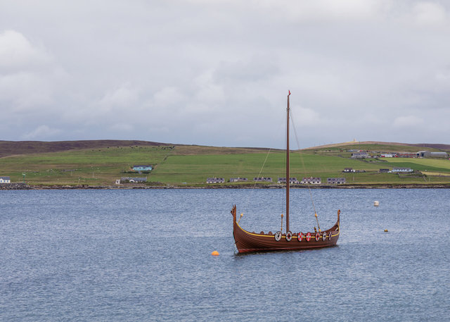 The replica Viking longship Dim Riv