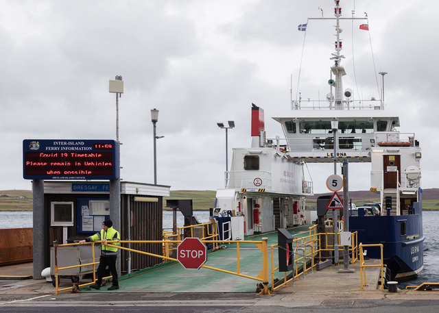 MV Leirna operates between Bressay Island and Lerwick, Albert Dock