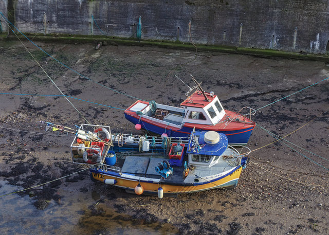 Boats besides Staithes Beck