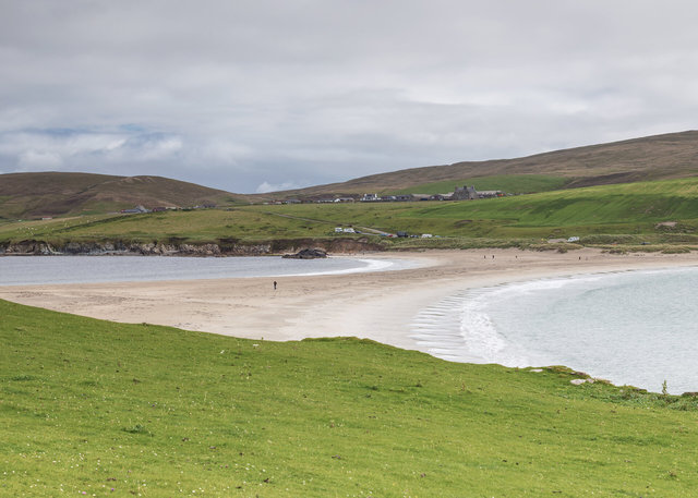 Tombolo between Mainland and St Ninian's Isle