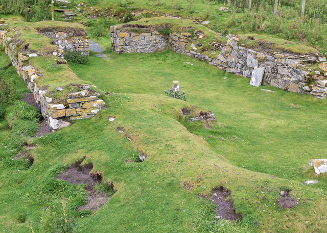 The ruins of a 12th-century chapel, St. Ninian’s Isle