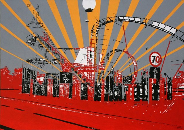Flrith Leisure Park 70 x 100, akryl na płótnie, 2009