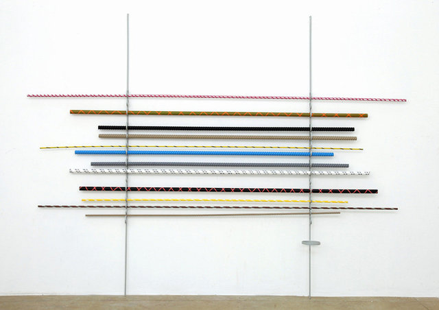 On The Ropes I, 2012. Wood, metal, paint, 258 x 355 x 15 cm
