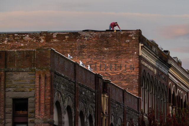 Up on a roof