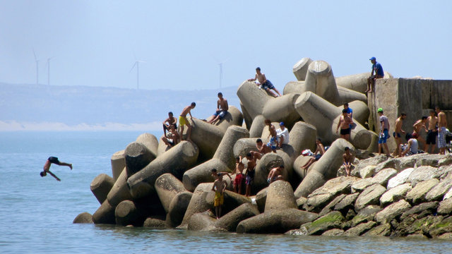 Water play, Essaouira