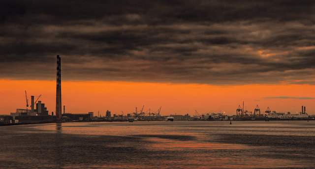 Panoramic View Of Dublin Harbor