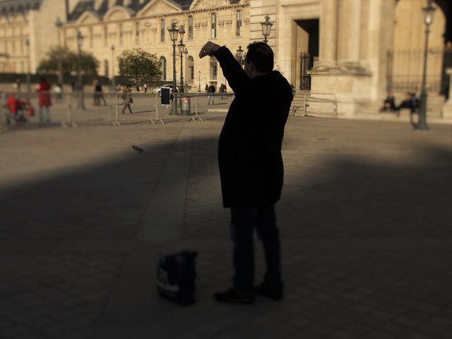 Selfie, près de la pyramide du Louvre - Paris déc. 2015.jpg