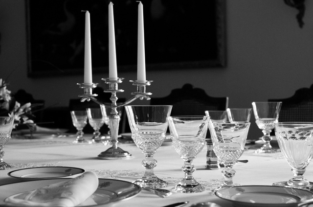 Prepared table at Ambassador's residence
