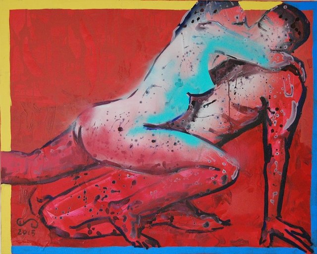 Amantes Amentes XI 80x100 tech. mieszana płótno