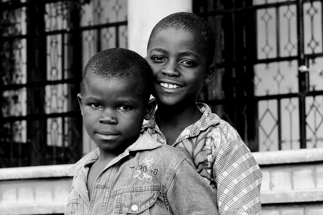 Boys at school in Bukavu