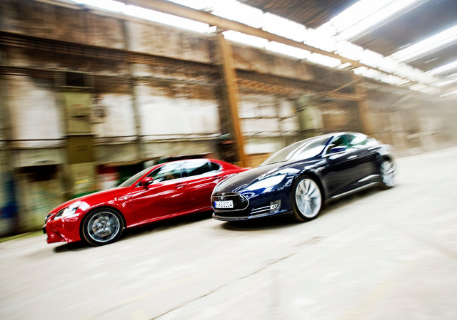 Tesla Model S & Lexus
