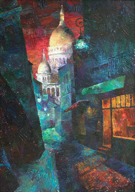 W kierunku Sacre Coeur 70x100 olej płótno 2010
