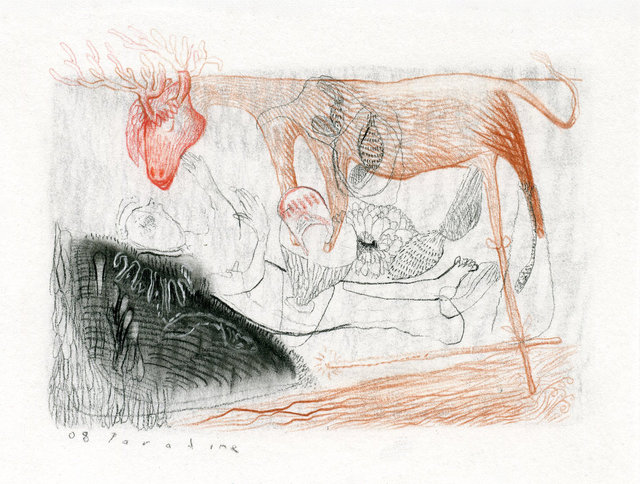 21. "Cedric II" Pastel, conte, & coloured pencil on paper 10x14cm 2008