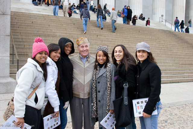WWII Veteran and New Friends