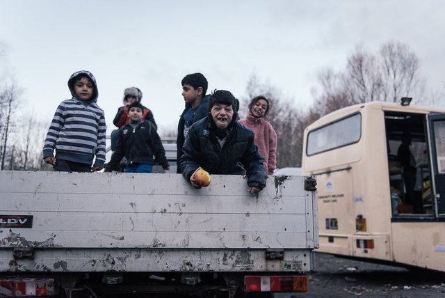 Grande-Synthe refugee camp.