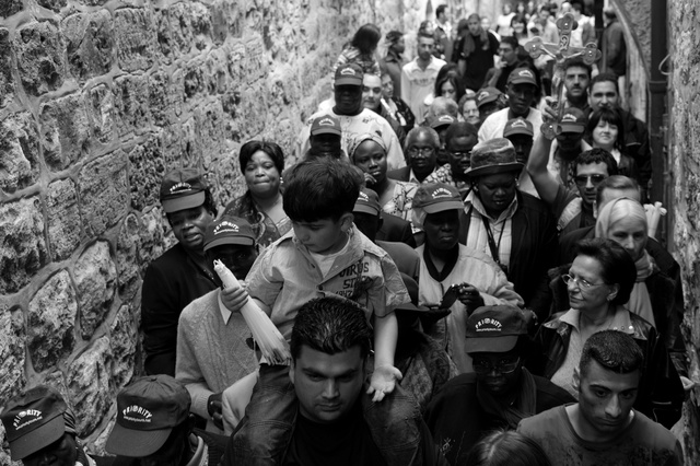 Easter worshippers in Jerusalem