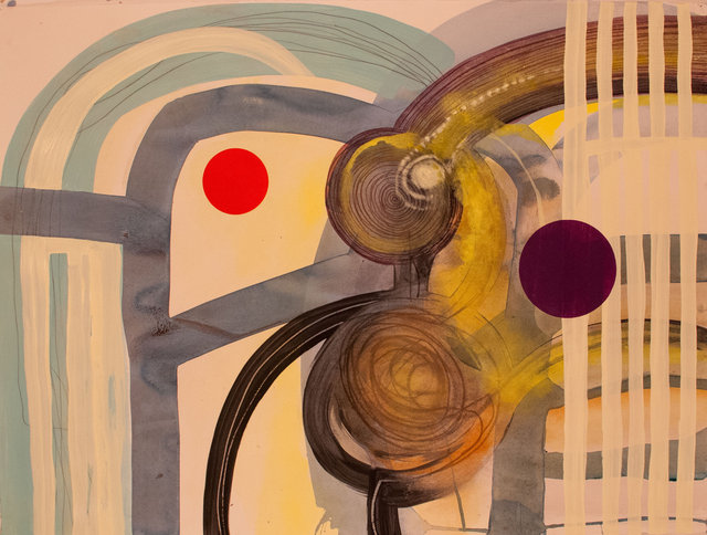 Abstract Composition with Two Ovals.