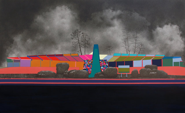 84, 2015, graphite and gouache on paper, 30.5 x 44.5"
