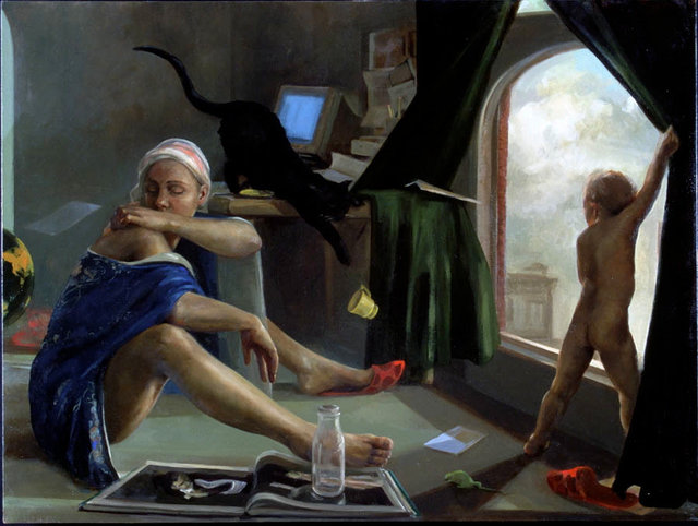 Stay at Home, oil on canvas, 48"x36"