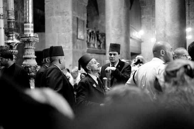 Guards near the tomb of Jesus