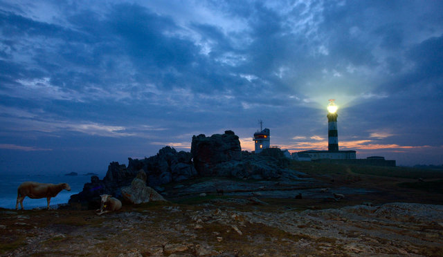 Ouessant, pointe de Pern, phare de Créac'h, Finistère