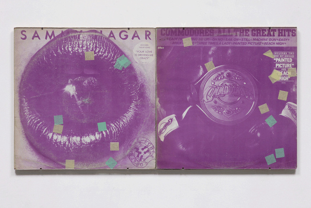 Untitled (confetti on pirate LPs), 31 x 31 cm each, 2009